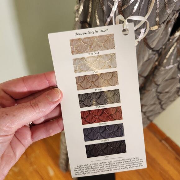 SORELLA VITA Platinum Sequin Dress, Size 16 - Picture 14 of 15